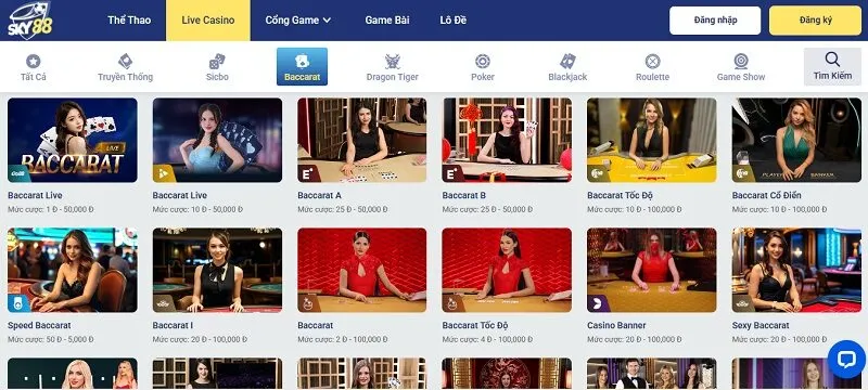 Sky88 vốn là cổng game Baccarat ăn khách bậc nhất hiện nay